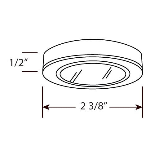 ELCO Lighting E250N Undercabinet Pucks, Aster Mini Slim Round LED Puck Light 3.5W 3000K 280 lm 12V Nickel Finish