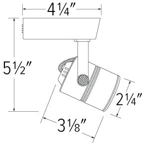 ELCO Lighting ET599DBZ LED Dutch Track Fixture 10W 3000K 700 lm 120V Bronze Finish
