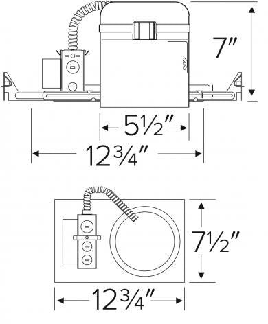 ELCO Lighting EL527HE13ICA 5 Inch CFL Vertical IC Downlight 13W 120/277V