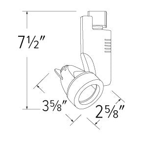 ELCO Lighting ET591B LED Axle Track Fixture 10W 3000K 520 lm Black Finish