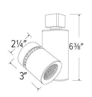 ELCO Lighting ET745-40DB LED Magnus Track Fixture 15W 4000K 1100 lm 120V Black Finish