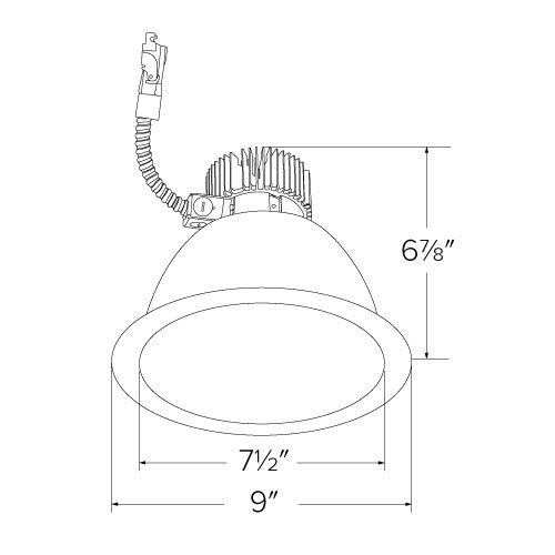 ELCO Lighting E810L1240C 8 Inch Reflector LED Light Engine Trims Chrome Finish 4000K 1250 lm