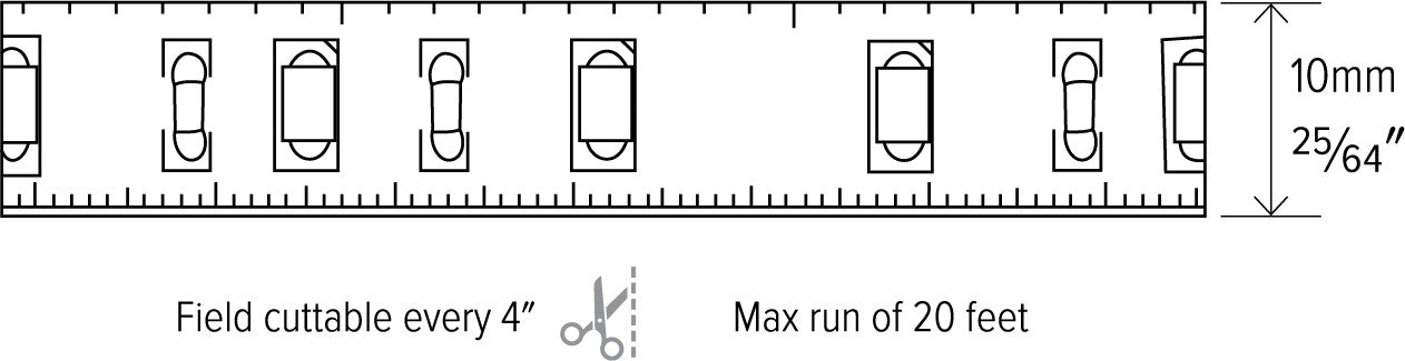 ELCO Lighting EW44-24 4.4W/ft. Outdoor LED Tape Light 16 ft. Reel 4.4W 2700K 360 lm | BuyRite Electric