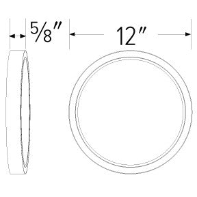ELCO Lighting ELSP1240B 12 Inch Round Sky Panel 4000K 1520 lm 120V Black Finish