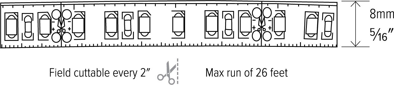 ELCO Lighting E30-24 3.0W/ft. Indoor LED Tape Light 16 ft. Reel 3.0W 2700K 250 lm | BuyRite Electric