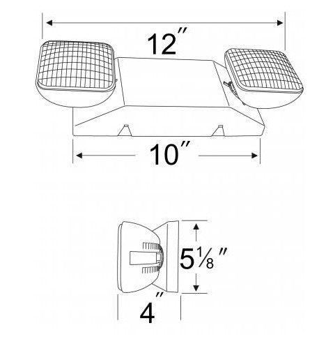 ELCO Lighting EE22L LED Adjustable Emergency Light 3W 120/277V Finish | BuyRite Electric