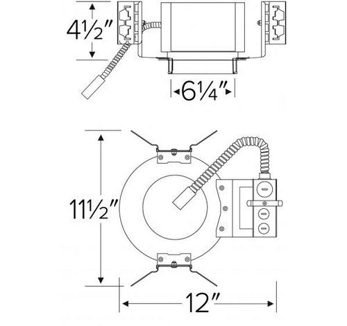 ELCO Lighting E6LHU30D 6 Inch New Construction Architectural Frame with Driver 3000 lm 120/277V Triac/ELV/0-10V