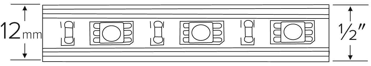 ELCO Lighting EDF21WW-30 Flat 3W/ft. 120V LED Rope Light 30 ft. Reel LED 3/ftW 240/ft 120V | BuyRite Electric