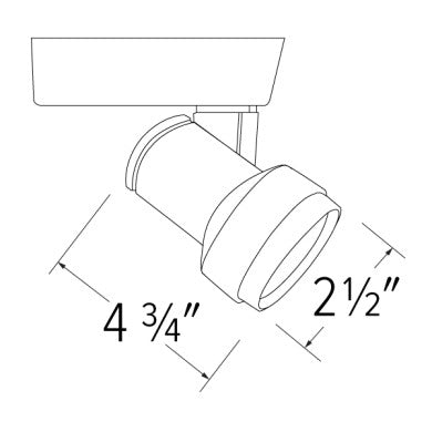 ELCO Lighting ET580DW LED Albright Track Fixture 10W 3000K 800 lm White Finish