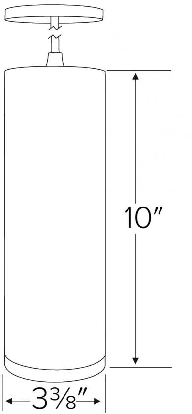 ELCO Lighting EDL8330B LED Diecast Aluminum Pendant 40W 3000K 2690 lm 120V Triac Finish | BuyRite Electric