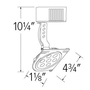 ELCO Lighting ET592W LED Contempo Track Fixture 7W 3000K 400 lm 120V White Finish