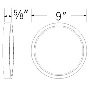 ELCO Lighting ELSP8330B 8 Inch Round Sky Panel 3000K 1200 lm 120V Black Finish