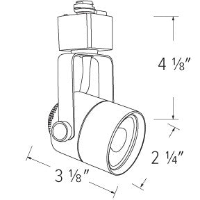 ELCO Lighting ET62530DB LED Cleat Track Fixture 10W 3000K 700 lm 120V Black Finish