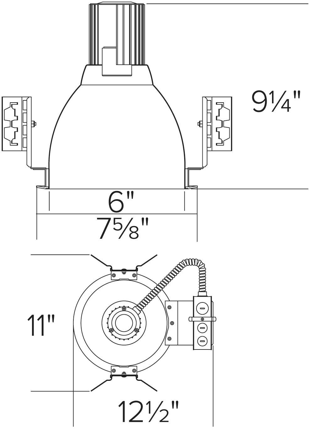 ELCO Lighting ELV7118E 7 Inch Architectural CFL Vertical Downlight 18W 120/277V