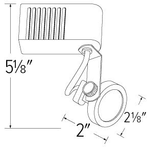 ELCO Lighting ETLD526B Low Voltage LED Zeppelin Track Fixture 50W 12V Triac Black Finish