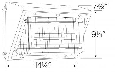 ELCO Lighting EWP45M40LED Medium Wall Packs 45W 4000K 5200 lm 120/277V Finish | BuyRite Electric