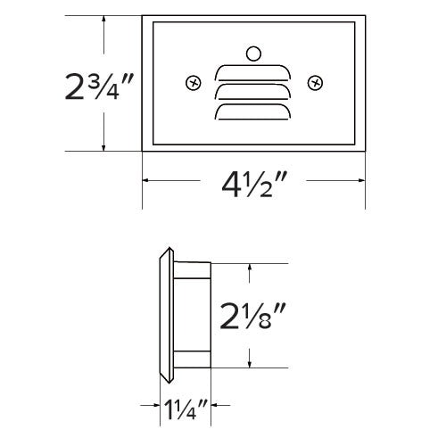 ELCO Lighting ELST68 Mini Photocell LED Step Light with Angled Louver 0.75W 3000K 50 lm 120V Finish | BuyRite Electric