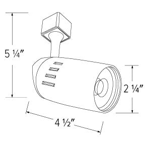 ELCO Lighting ET578L30W LED Clove II Track Fixture 14W 3000K 1075 lm 120V White Finish