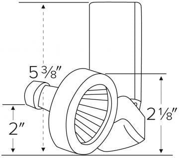 ELCO Lighting ET524B Electronic Low Voltage Gimbal Ring with Vertical Transformer Track Fixture 50W 12V Black Finish