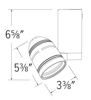 ELCO Lighting ET596W LED Halter Track Fixture 30W 3000K 1500 lm 120V White Finish