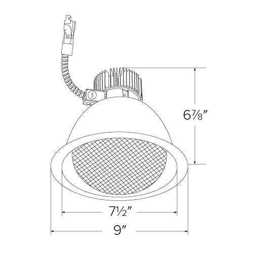 ELCO Lighting E811L0840W 8 Inch Wall Wash LED Light Engine Trims White Finish 4000K 850 lm