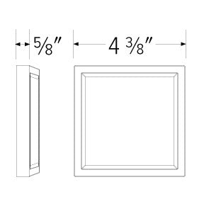 ELCO Lighting ELSP4440B 4 Inch Square Sky Panel 4000K 650 lm 120V Black Finish