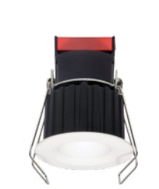 Elco Lighting E1L02FSDB 1'' Oak™ Recessed Downlight, Round Style, 38° Beam Angle, Color Temperature SunsetK, Black With White Trim Finish