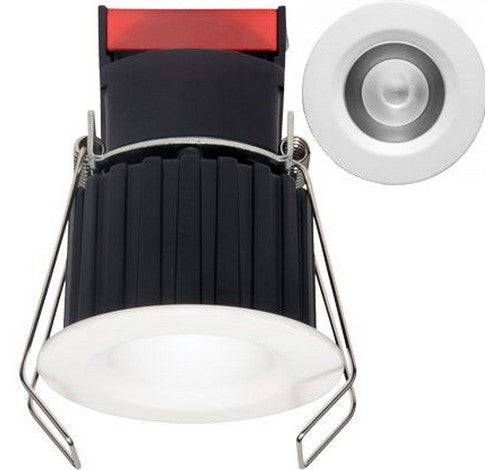 ELCO Lighting E1L02FXXH Oak System Modern Haze with White Ring LED 1" Round Recessed Downlight - BuyRite Electric