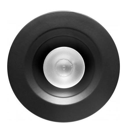 Elco Lighting E1L02NF30BB 1'' Oak™ Round Recessed Downlight, 28° Beam Angle, Color Temperature 3000K, All Black