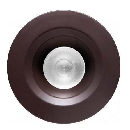 Elco Lighting E1L02NF30BZ 1'' Oak™ Round Recessed Downlight, 28° Beam Angle, Color Temperature 3000K, All Bronze Finish