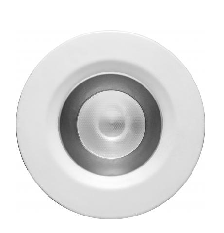 Elco Lighting E1L02WF40H 1" Round Recessed Oak™ Downlight, Beam Angle 50°, Color Temperature 4000K, Haze with White Trim