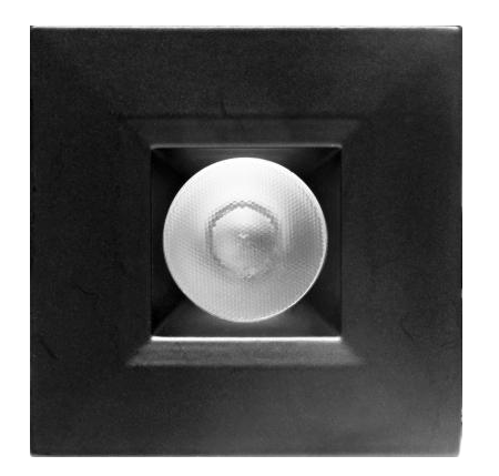 Elco Lighting E1L12NF40BB 1" Square Recessed Oak™ Downlight, Beam Angle 28° Color Temperature 4000K, All Black