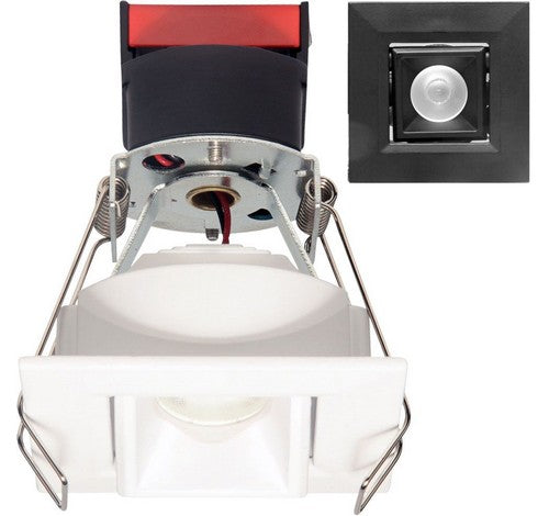 ELCO Lighting E1L22F27B Oak System Contemporary Black LED 1" Square Recessed Pull Down 2700K