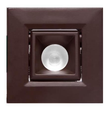 Elco Lighting E1L22NF40BZ 1" Square Recessed Oak™ Pull Down, Beam Angle 28°, Color Temperature 4000K, All Bronze
