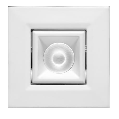 Elco Lighting E1L22WF40W 1" Square Recessed Oak™ Pull Down, Beam Angle 50° Color Temperature 4000K, All White