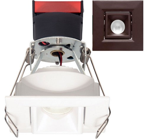 ELCO Lighting E1L32FXXB Oak System Modern Black w/ White Ring LED 1" Round Recessed Adjustable Gimbal - BuyRite Electric