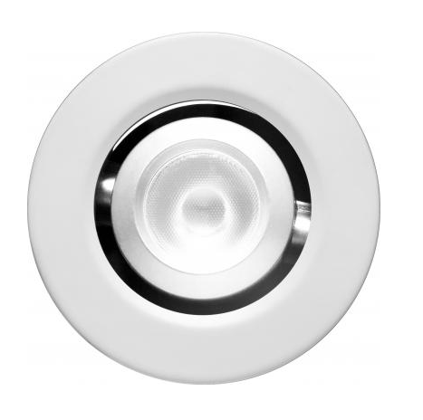 Elco Lighting E1L32NF27W 1" Round Recessed Adjustable Oak™ Gimbal, Beam Angle 28° Color Temperature 2700K, All White