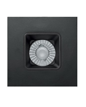 ELCO Lighting E2L15F27BB 2 Inches Square Baffle Teak LED Light Engine, 2700K Color Temperature, 38° Beam Angle All Black Finish