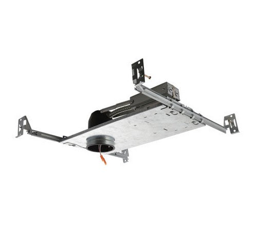 ELCO Lighting E2LC106 2" Non-IC Airtight Housing, silver aluminum body with adjustable frame and pre-installed hanger bars.