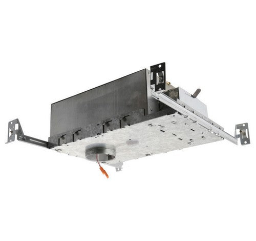 ELCO Lighting E2LC106ICA 2" IC airtight housing with black rectangular box, metal frame, and attached wiring connectors.