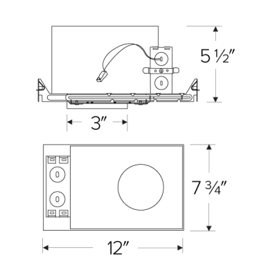 Elco Lighting E2LK42ICAD 2" Koto™ Architectural Maximum Adjustability High Lumen IC Airtight Housing, Voltage 120/277V, Watt 15.7W, Dimming 0-10V/Triac/ELV