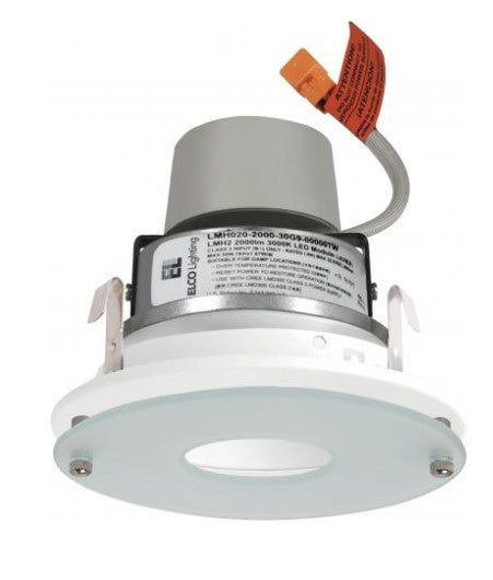ELCO Lighting E412R08SDBZ 4 Inches LED Module & Driver with Drop Glass Trim Watt 11.4W, Lumens 850lm, Color Temperature SunsetK All Bronze Finish