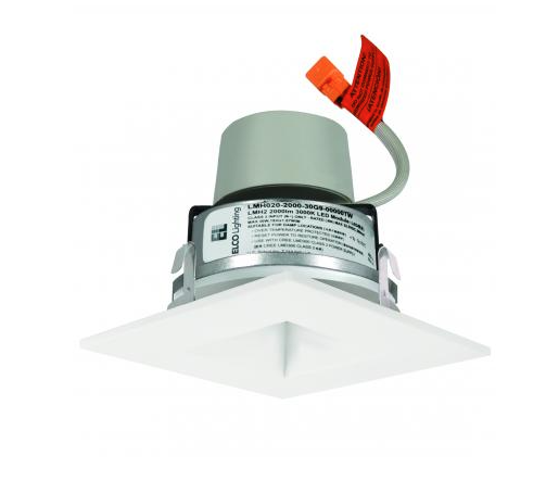 Elco Lighting E417R0850W 4 Inches Square on Square Reflector, Color Temperature 5000K, All White Finish