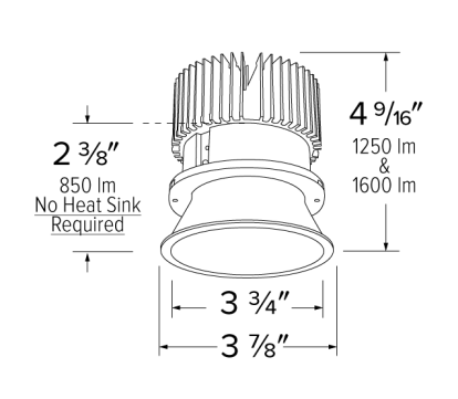 Elco Lighting E430C0827W2 4 Inches LED Light Engine with Trimless Reflector, Color Temperature 2700K, All White Finish