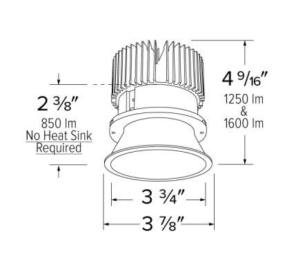 Elco Lighting E430C0840BZ2 4 Inches LED Light Engine with Trimless Reflector, Color Temperature 4000K, All Bronze Finish