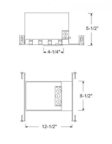 Elco Lighting E4AJ12ICAD2 4" Cedar System New Construction Foam Insulated R-60 Housing w/Driver, Voltage 120/277V, Dimming Triac/ELV/0-10V