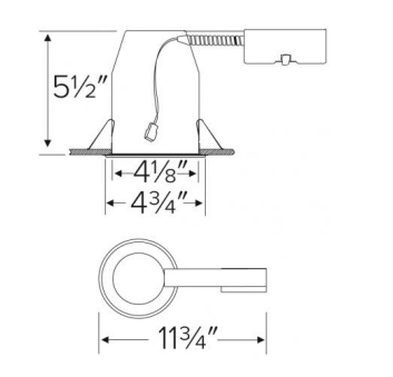 Elco Lighting E4LRC08D2 4 Inches Cedar System Non-IC Remodel Housing w/Driver, Voltage 120/277V, Dimming Triac/ELV/0-10V