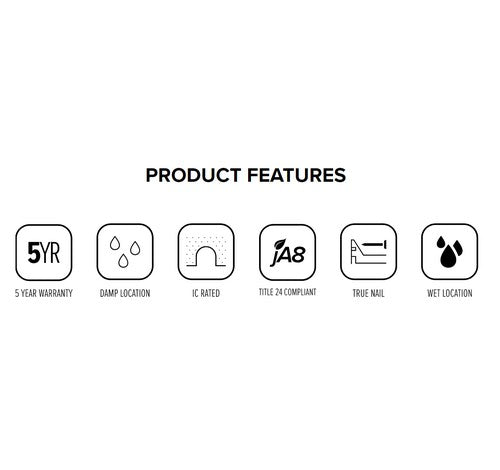 ELCO Lighting E5SQLFU11 5" IC Shallow Frame with Driver 1100lm Maple™ Light Engines