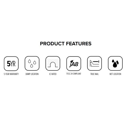 ELCO Lighting E5SQLFU20-EM1 16W - 28W 5" IC Shallow Frame with Driver and Emergency Battery Backup 2000lm