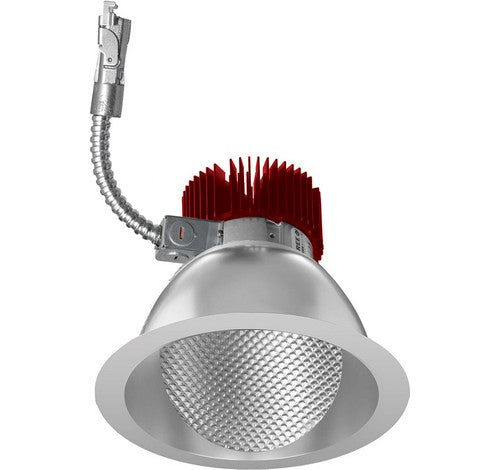 ELCO Lighting 6 Inch LED Light Engine with wall wash trim, haze finish, featuring red heat sink and textured diffuser.